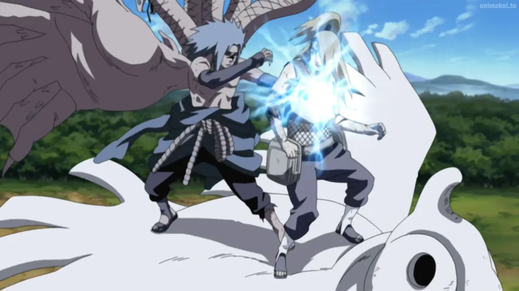Sasuke battles Deidara