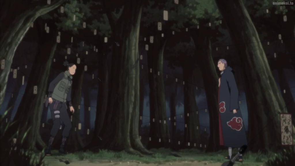 Shikamaru fights Hidan