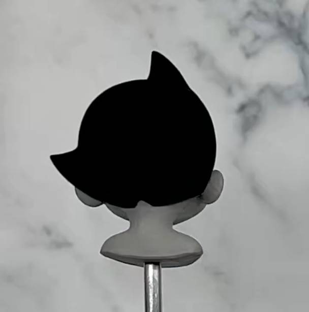 Astro Boy model showing perfect hair horns from all angles