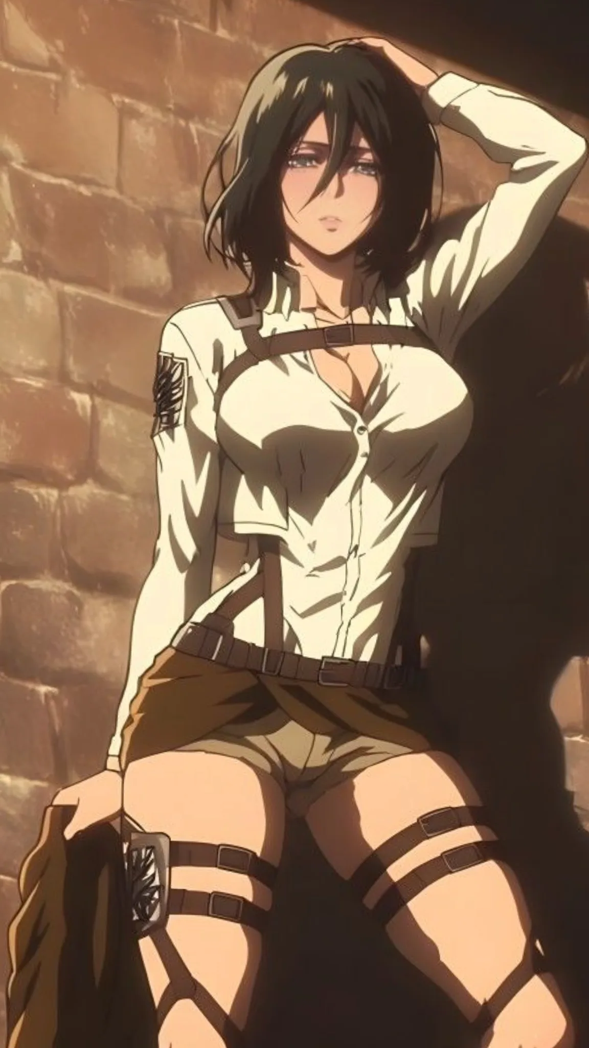AI art of Mikasa Ackerman as a warrior