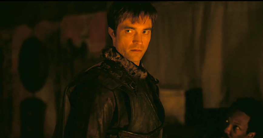 Robert Pattinson as Antinous, the suitor scheming to claim Queen Penelope and Odysseus’s throne