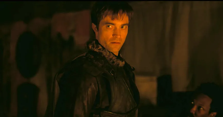 Robert Pattinson as Antinous, the suitor scheming to claim Queen Penelope and Odysseus’s throne