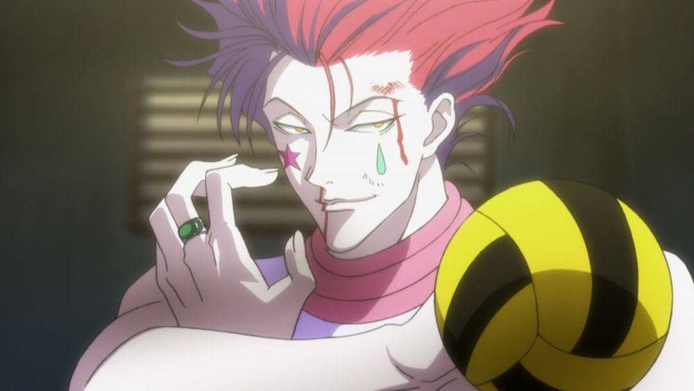 Hisoka analyzing opponent's moves