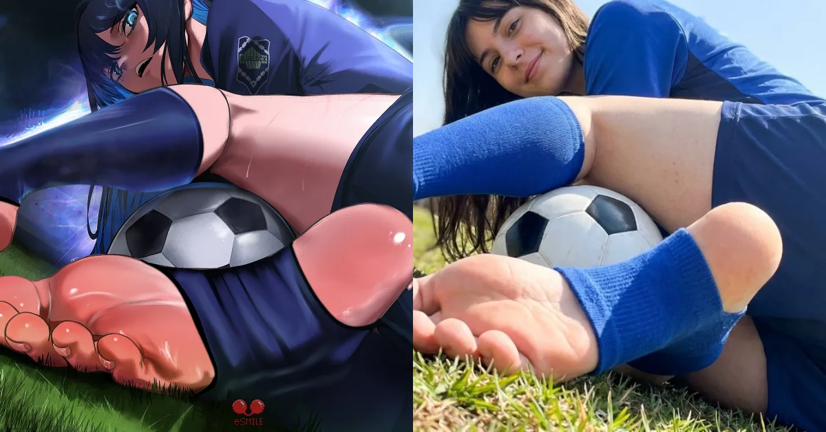 Enhanced fan art version of Ado's foot on ball