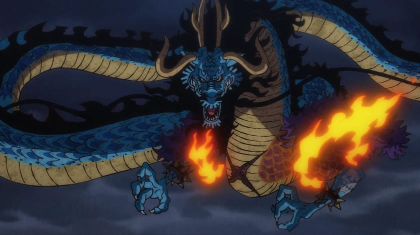 Kaido in Azure Dragon form