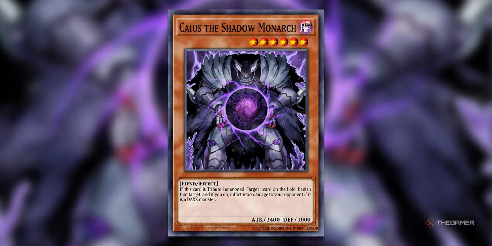 Caius The Shadow Monarch Yu-Gi-Oh! Card