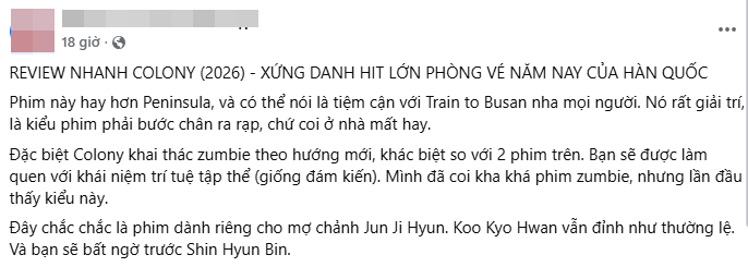 In Vietnam, Colony premiered on June 10 and has received positive early feedback
