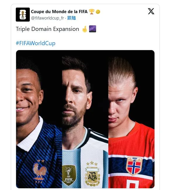 Messi, Mbappé, and Haaland as Jujutsu Kaisen sorcerers
