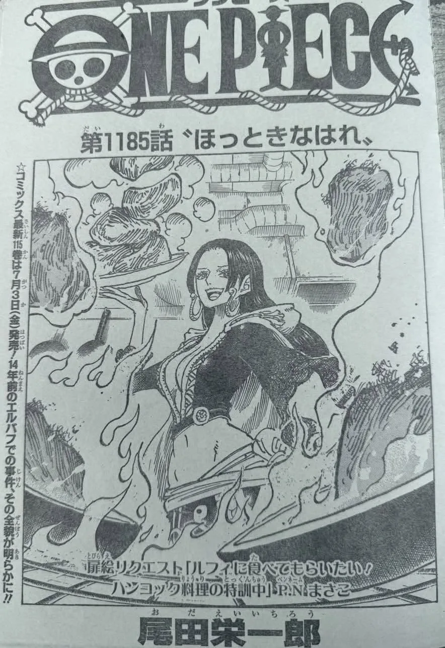 Boa Hancock cooking for Luffy