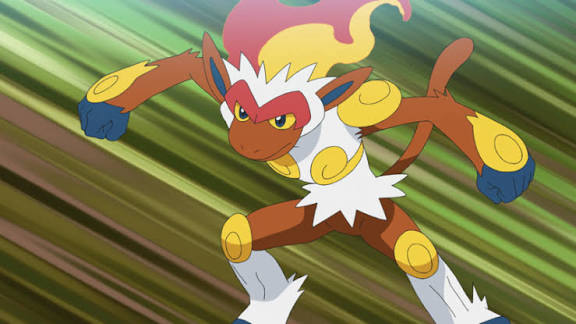 Ash's Infernape in Sinnoh