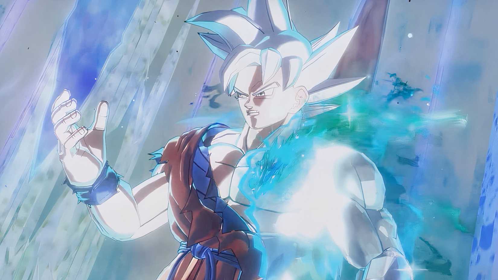 Goku controlling dark energy crystals