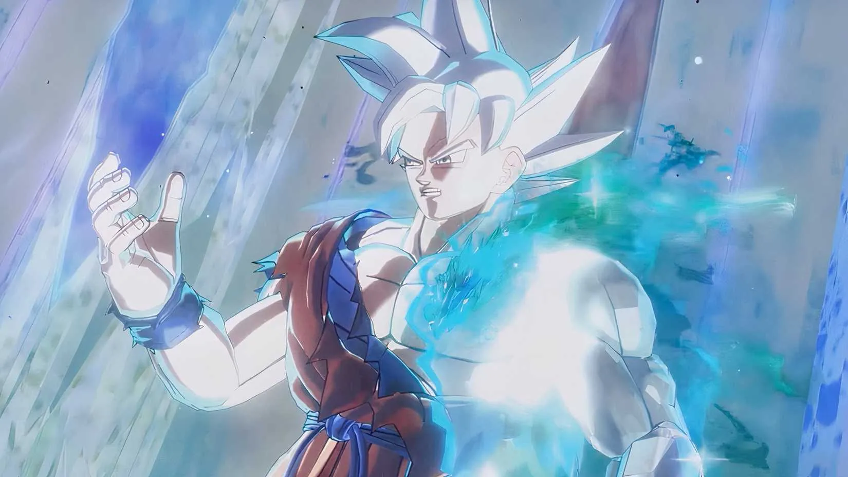 Goku controlling dark energy crystals