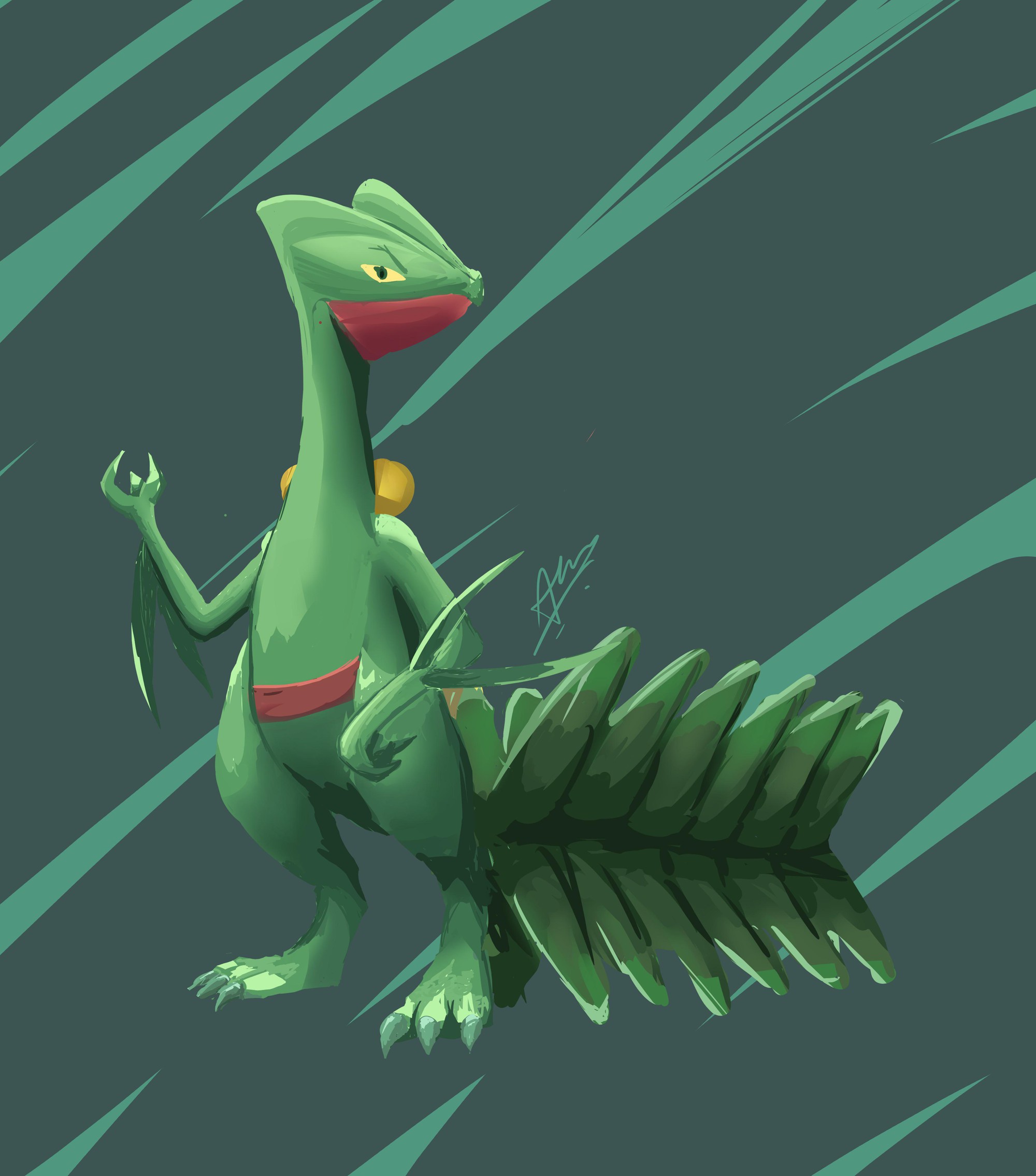 Ash's Sceptile in Hoenn
