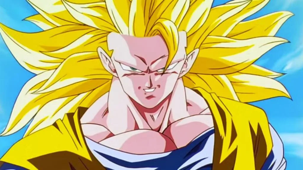 Goku's first Super Saiyan 3 transformation