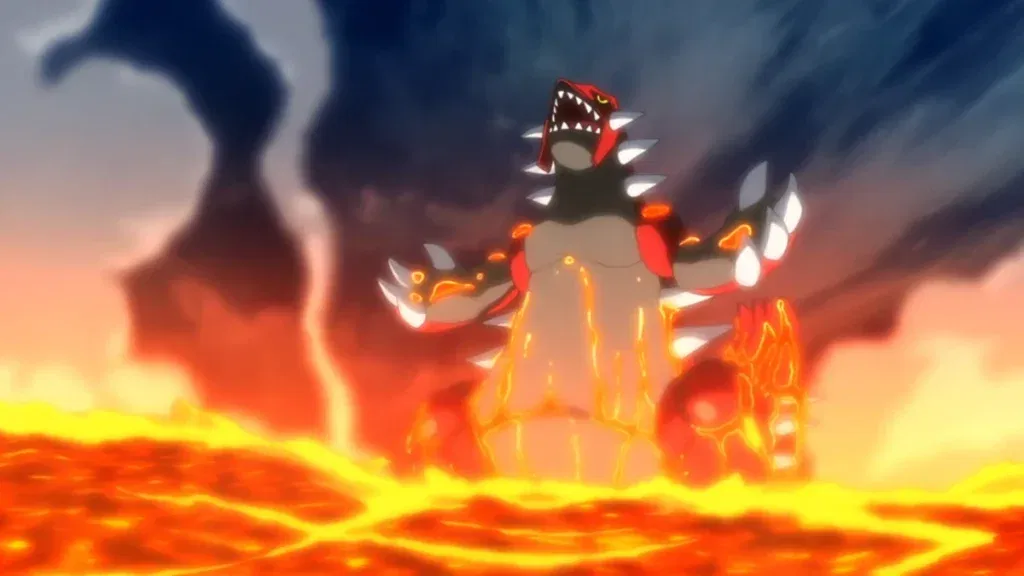Groudon with T-Rex and ankylosaur features