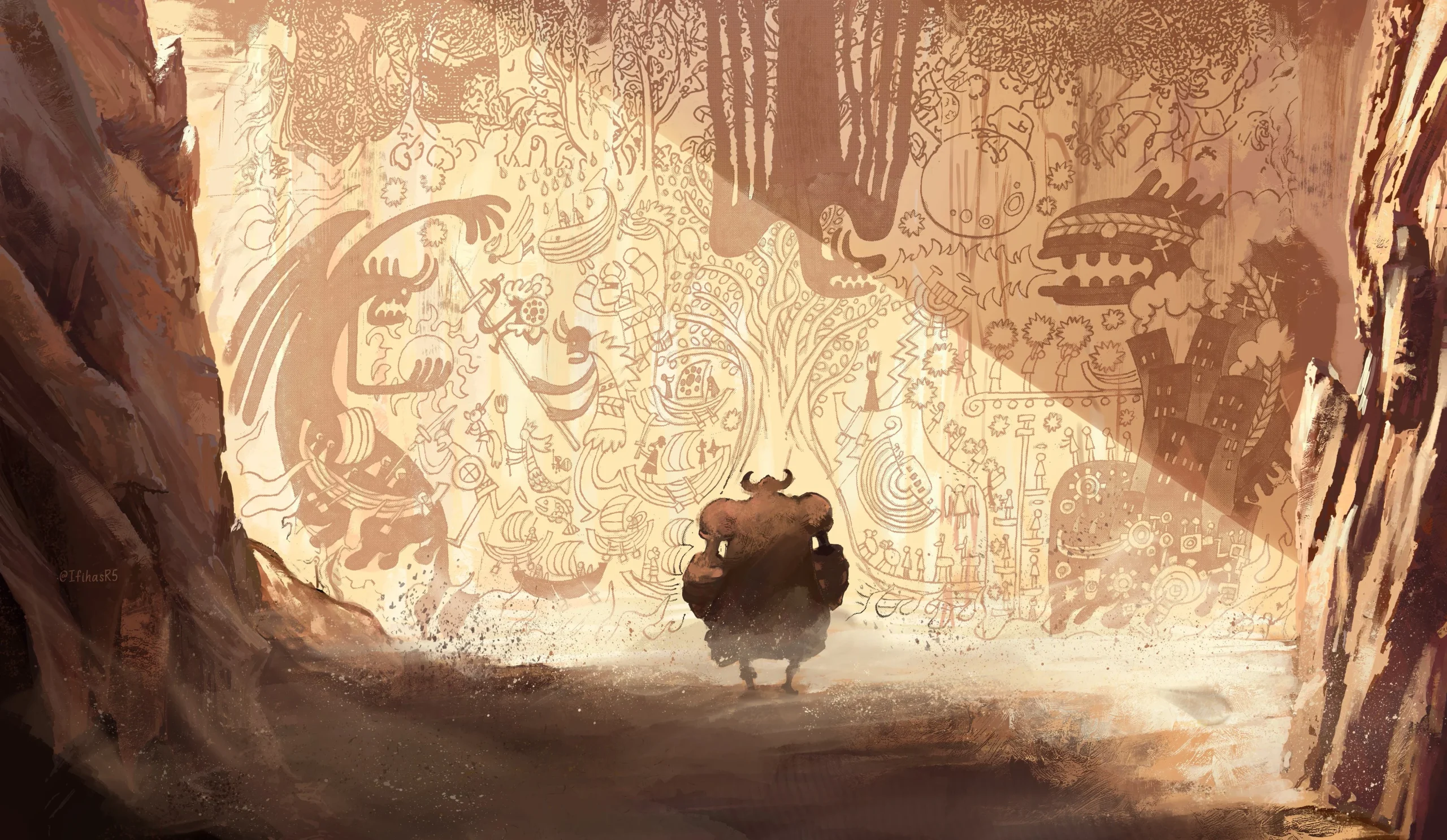 Ancient Harley text mentioning the Forest God