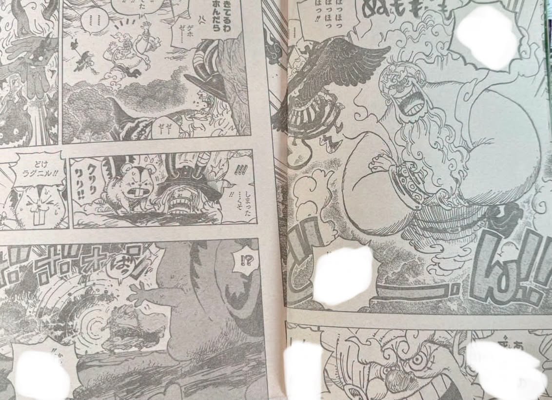 Luffy unleashing Gear 5