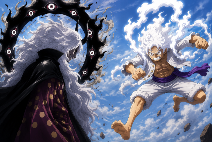 Luffy faces Imu in One Piece Chapter 1188