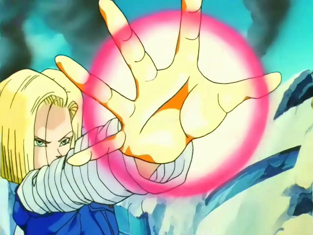 Android 18 unleashing Power Blitz