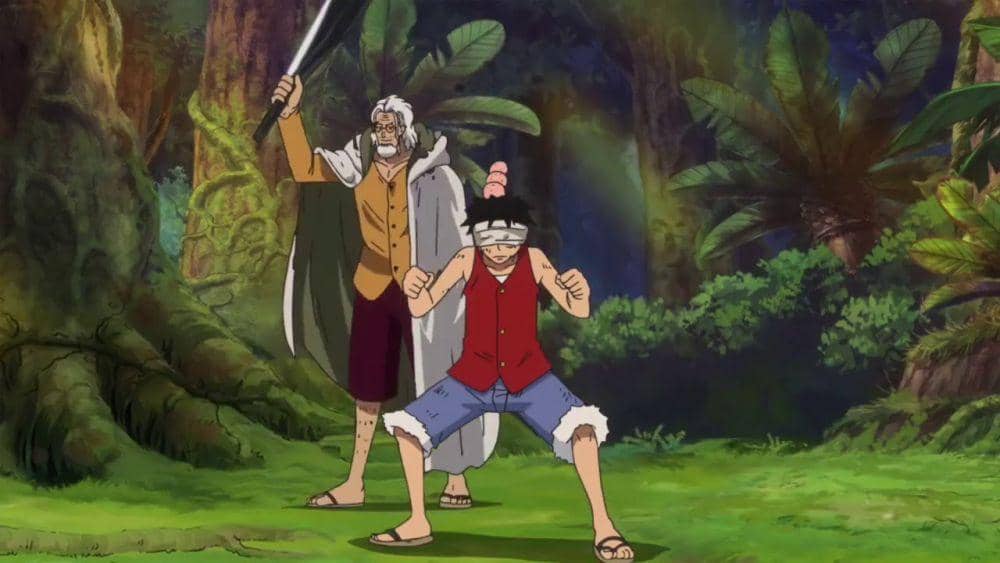 Rayleigh at Sabaody and Gaban at Elbaf