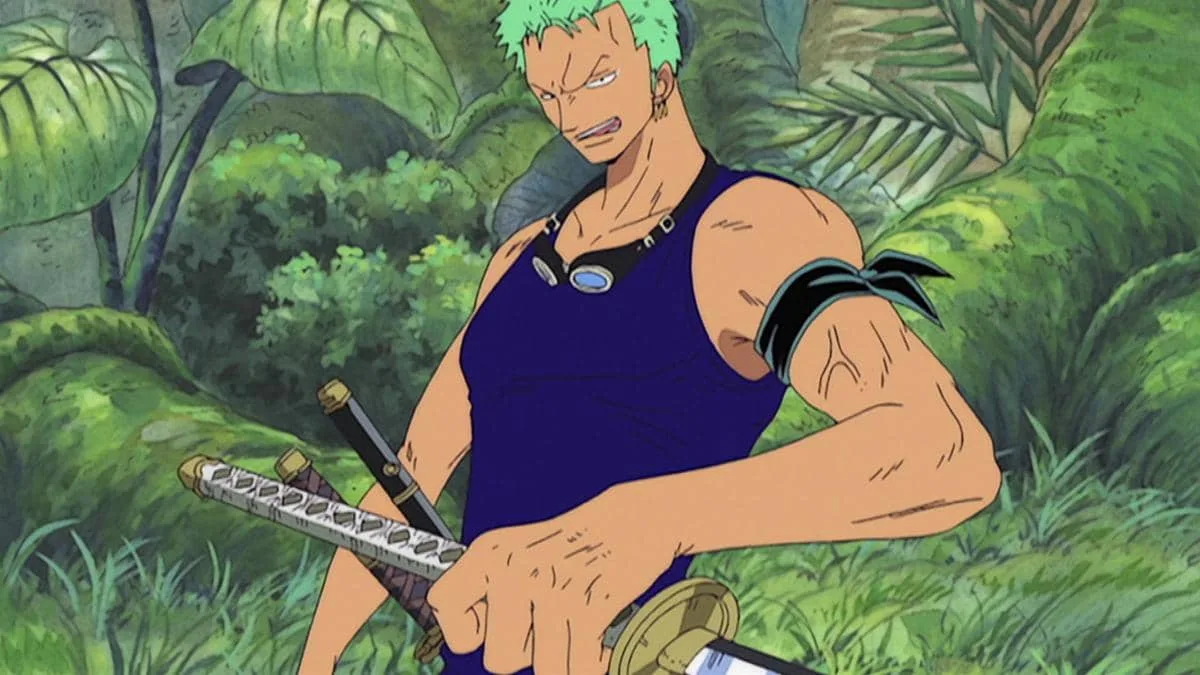 Zoro imitating Tarzan