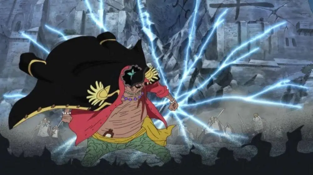 Blackbeard stealing Devil Fruit power