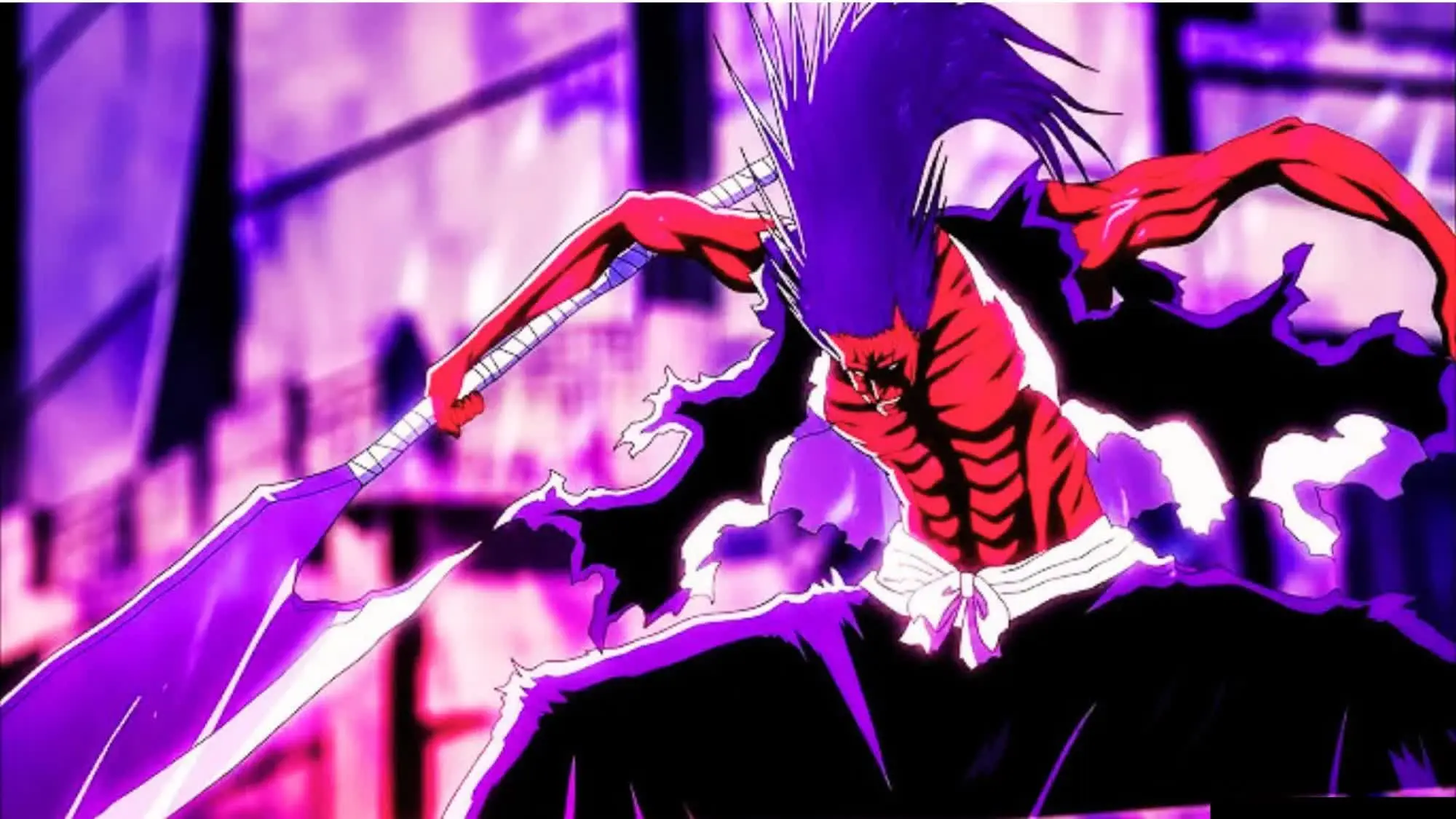 Kenpachi Zaraki's demon-like Bankai form
