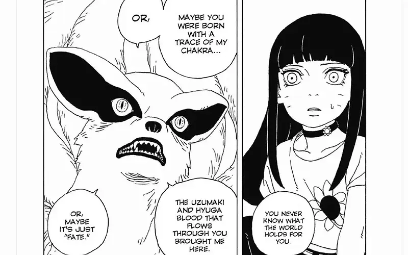 Boruto manga panels featuring Himawari