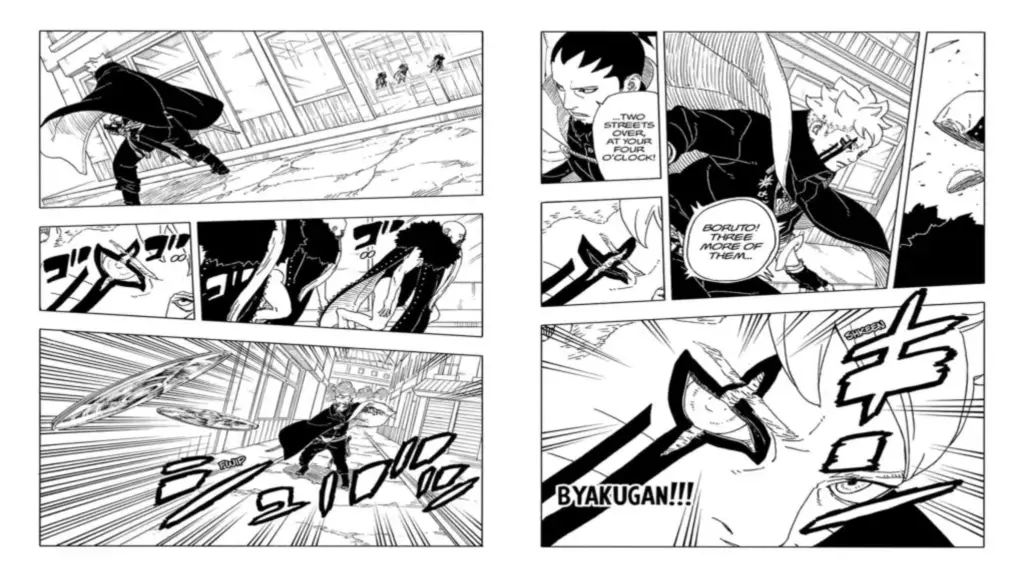 Boruto activates Byakugan in chapter 29 of Boruto: Two Blue Vortex.