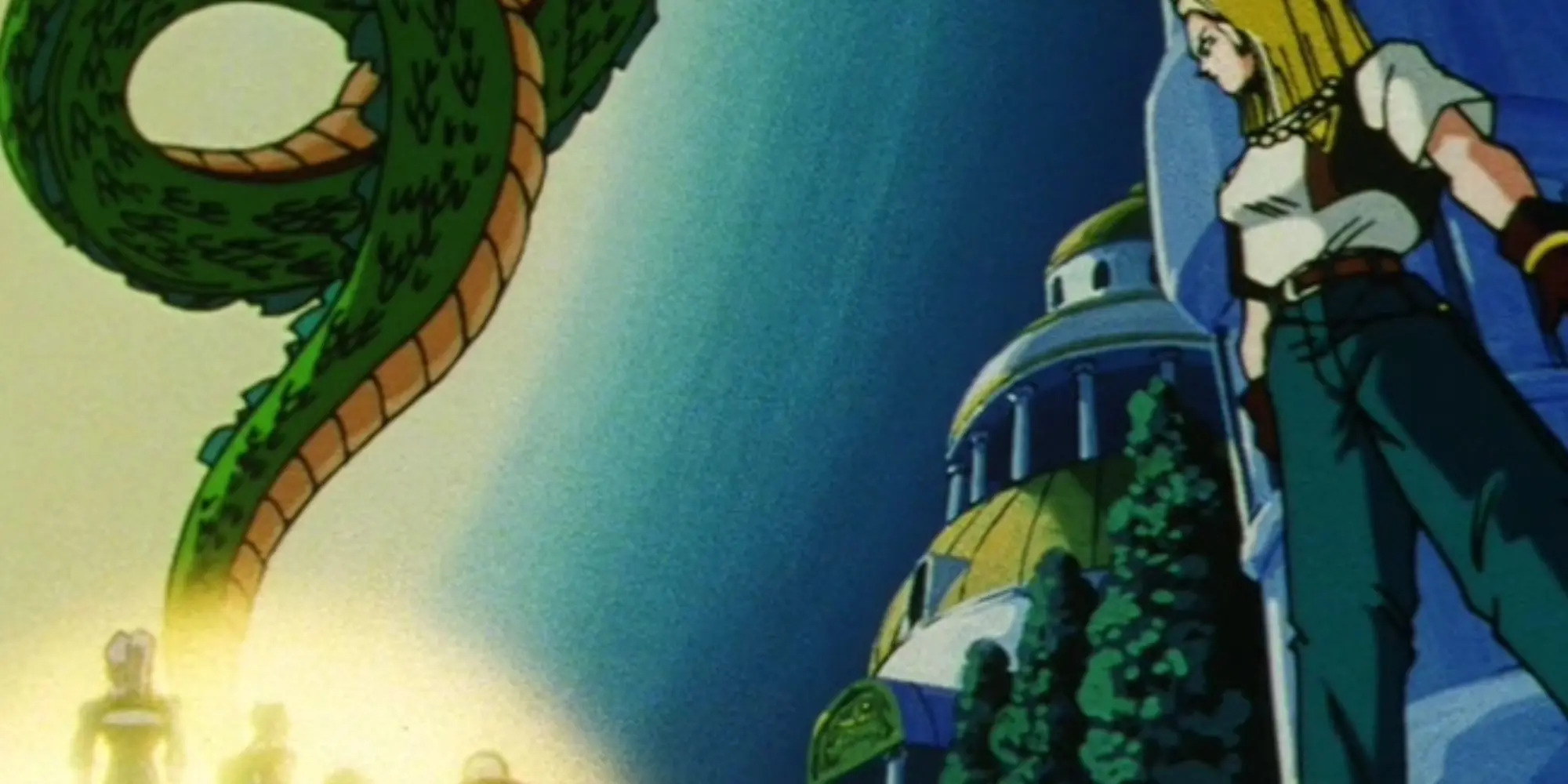 Krillin removes bombs from Androids