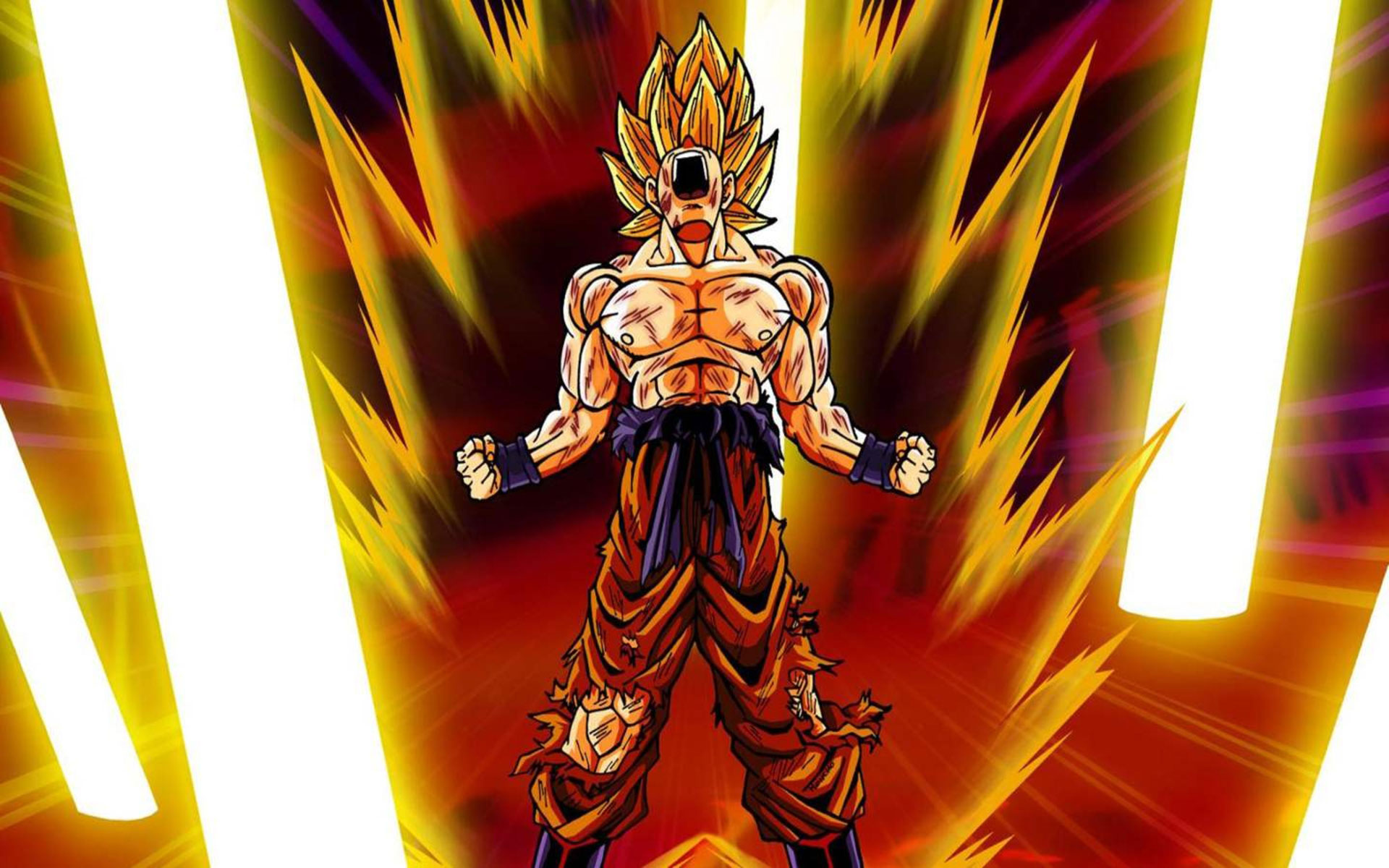 Goku's first Super Saiyan transformation on Namek
