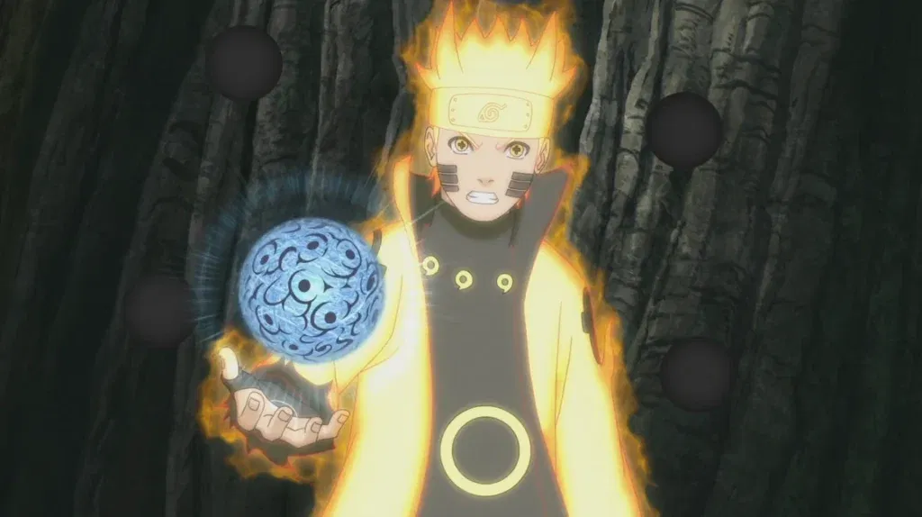 Naruto using Magnet Release Rasengan