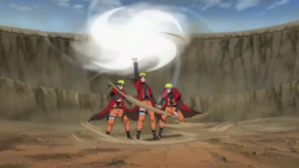Naruto using Rasenshuriken