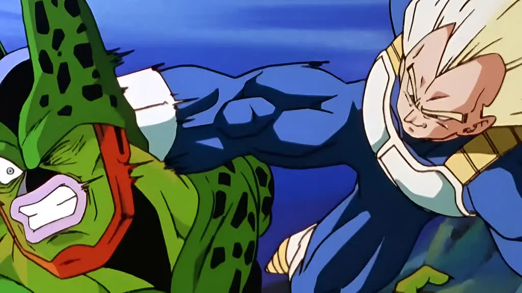 Vegeta and Cell in Dragon Ball Z
